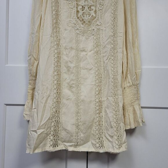 Free People Nwot Vienna crochet trim mini dress, medium - Picture 10 of 11